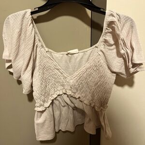 Altar’d State Cream Flowy Blouse